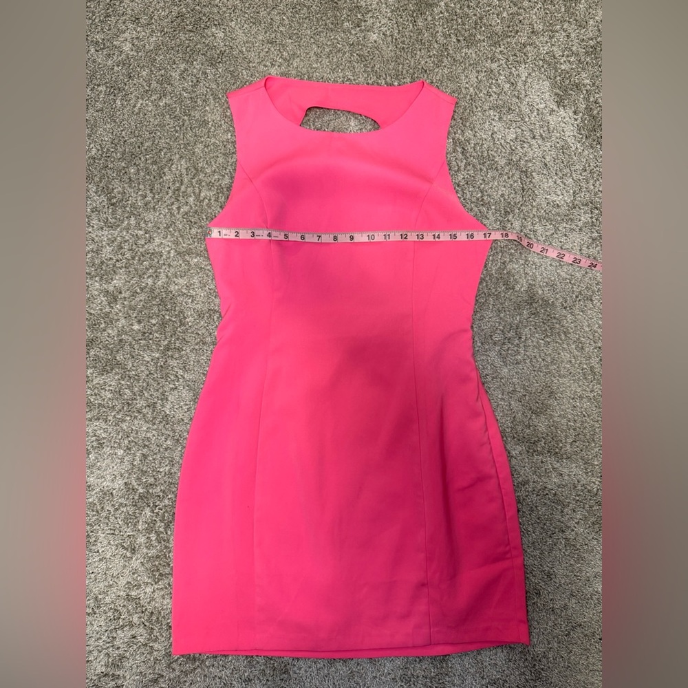 Endless Rose Vibrant Pink Mini Dress Size Large - Picture 7 of 8